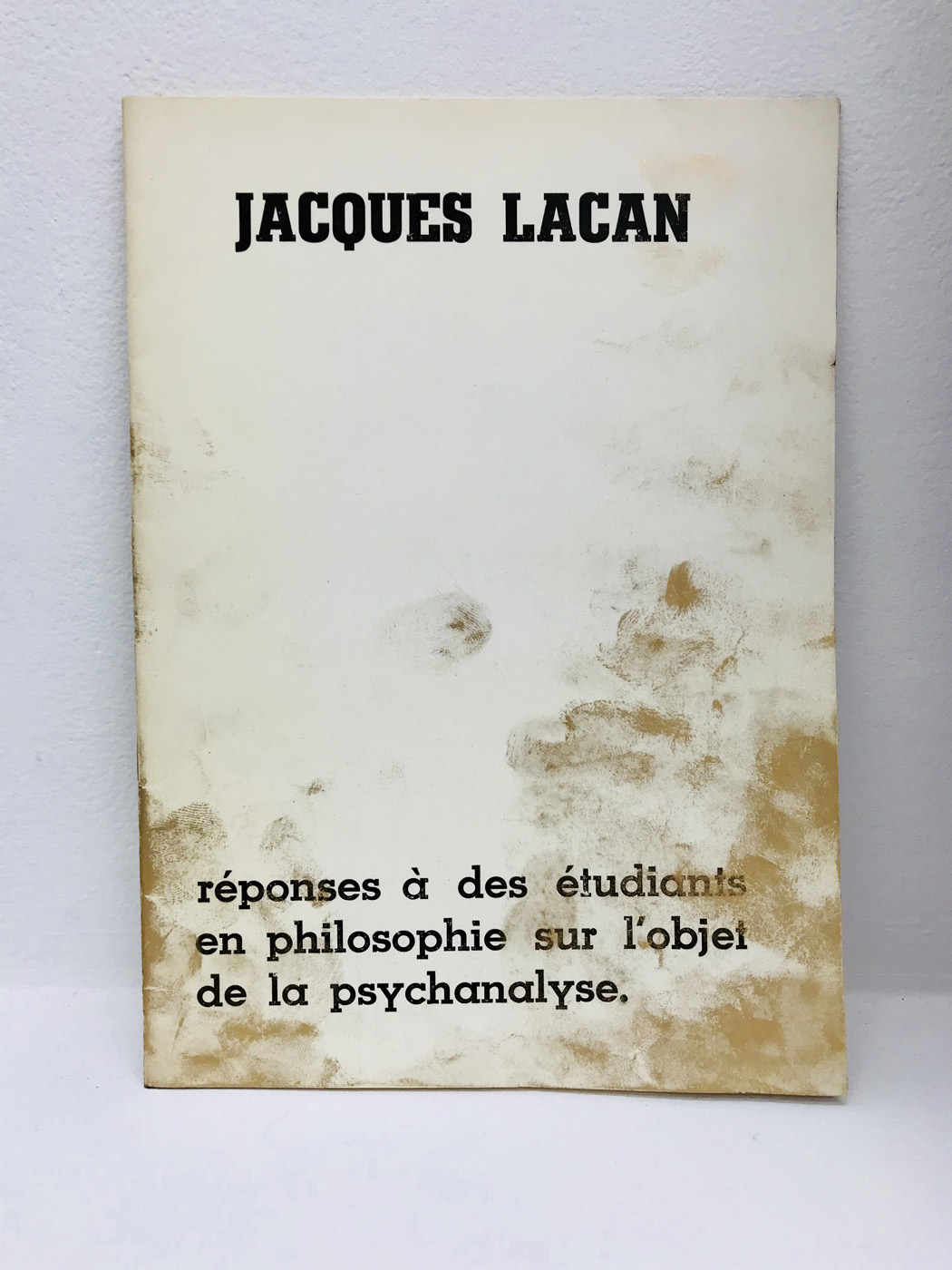 I read it with golden fingers (rponses  des tudiants en philosophie sur l'objet de la psychanalyse), Dora Garca