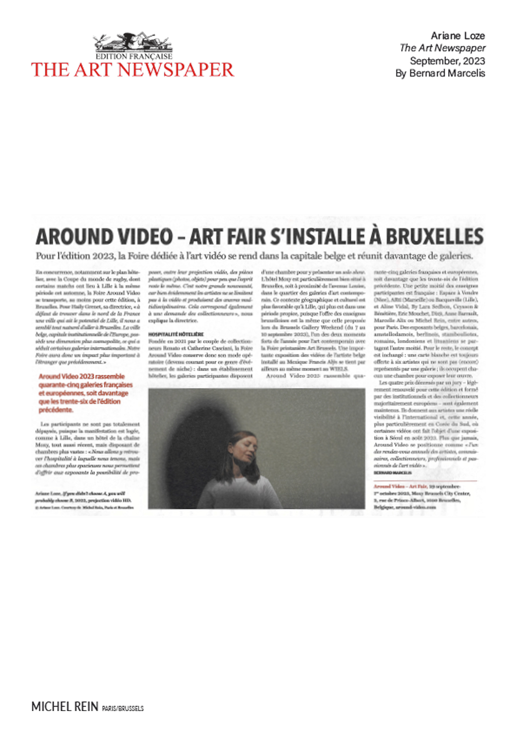 Around video - Art Fair s'installe  Bruxelles - The Art Newspaper