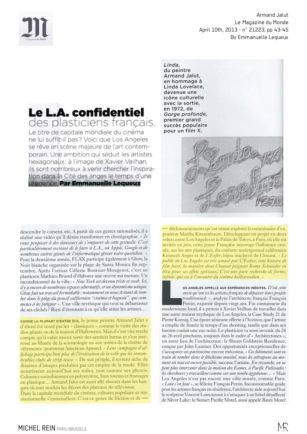 Le L.A. confidentiel des plasticiens franais - Le Magazine du Monde