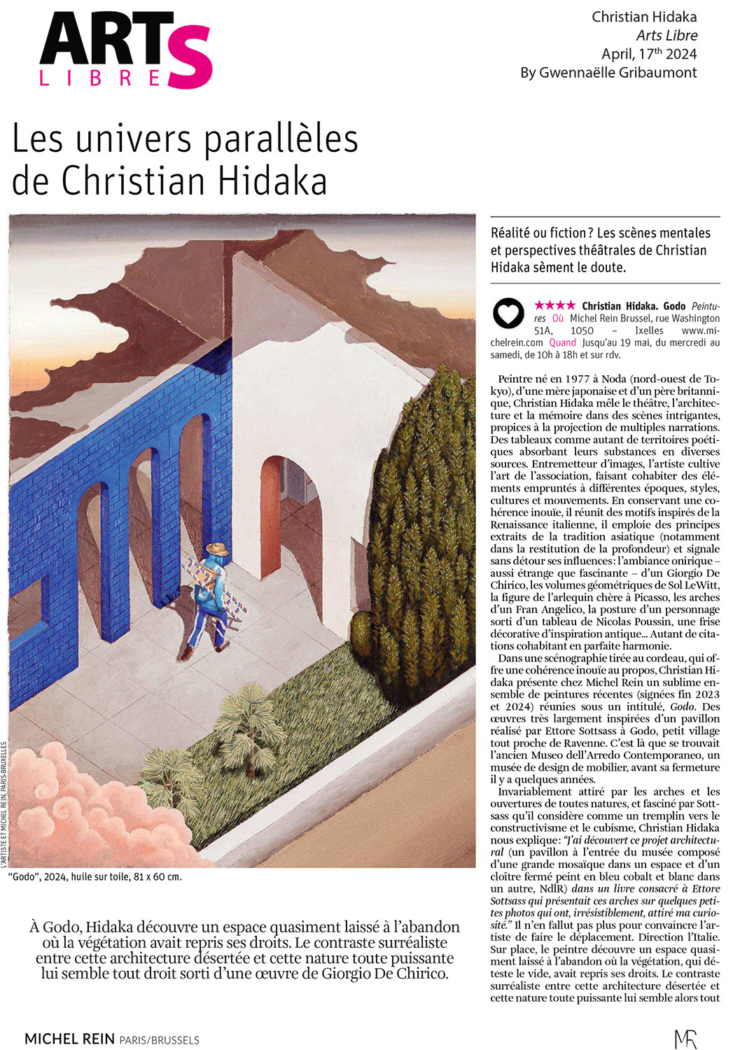 Les univers parallles de Christian Hidaka - Arts Libre