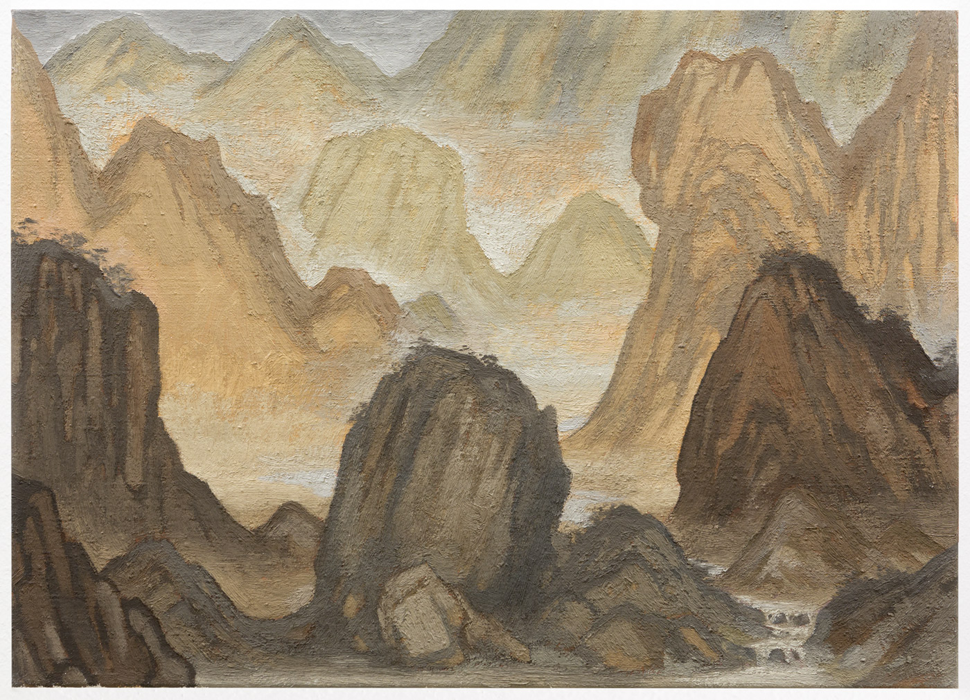 Rocky landscape with waterfall, Christian Hidaka