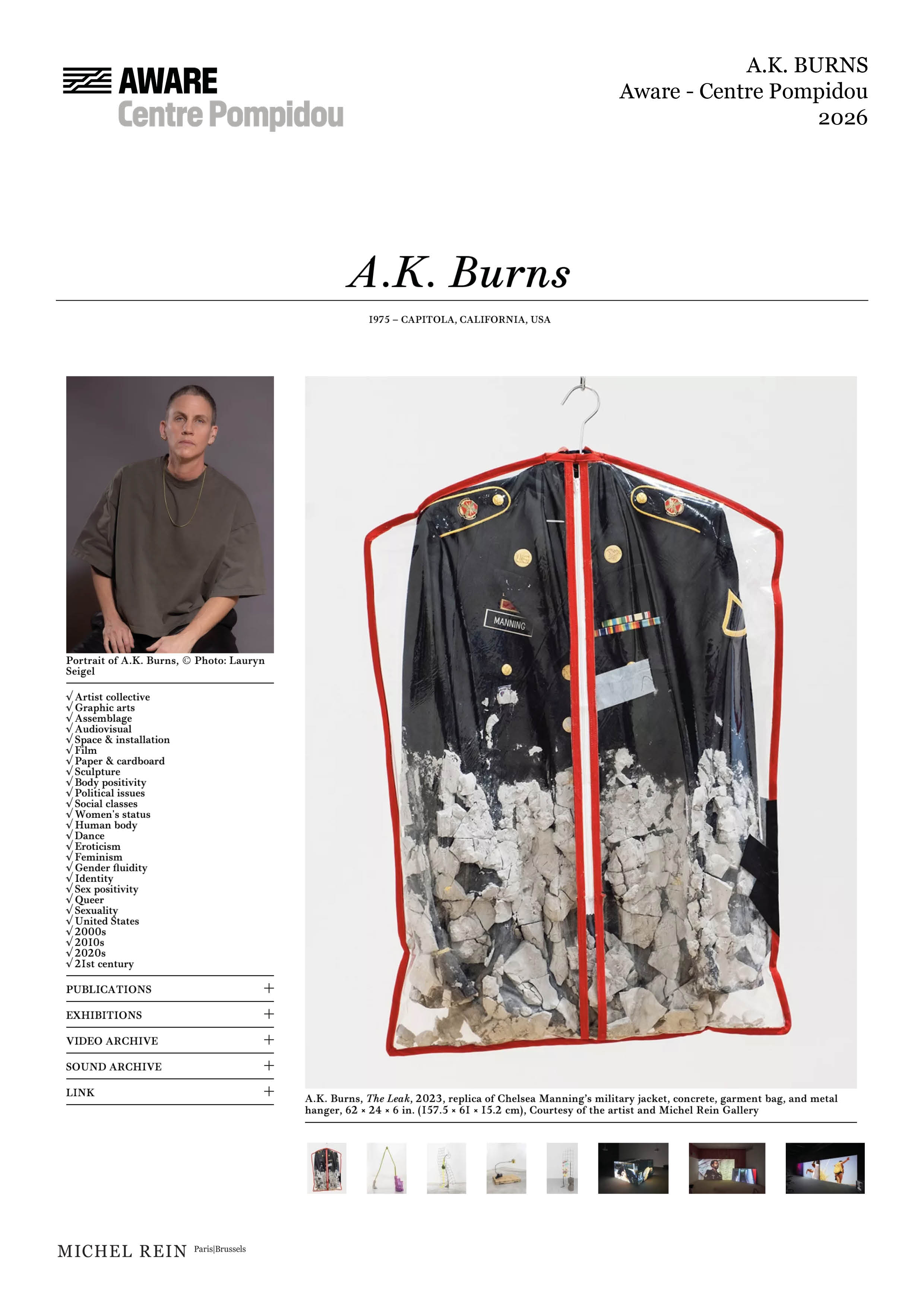 A.K. Burns - Aware - Centre Pompidou