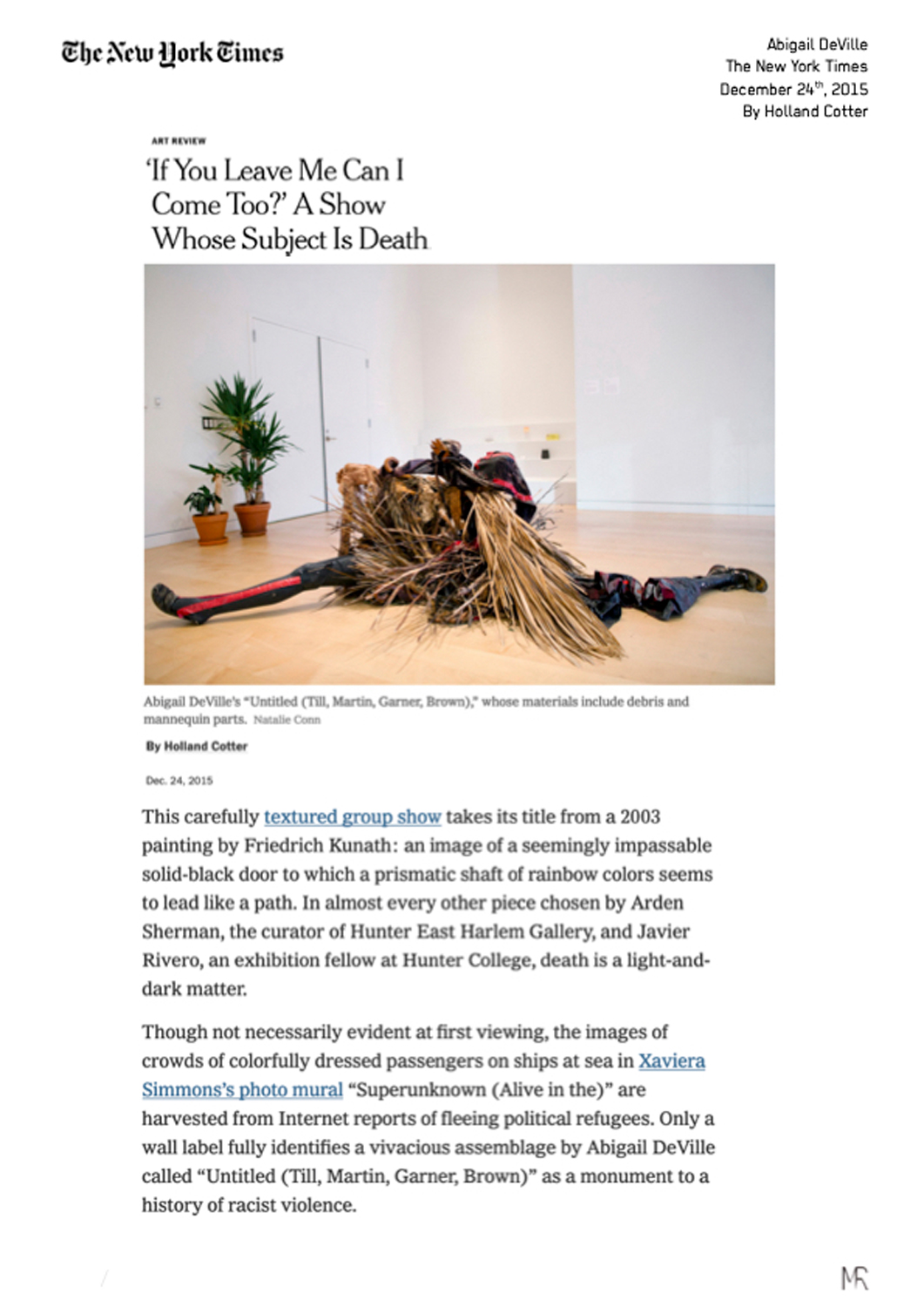 Abigail DeVille - The New York Times