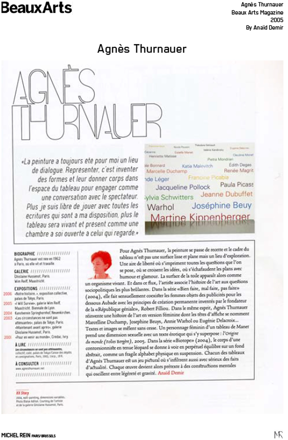 Agns Thurnauer - Beaux Arts Magazine