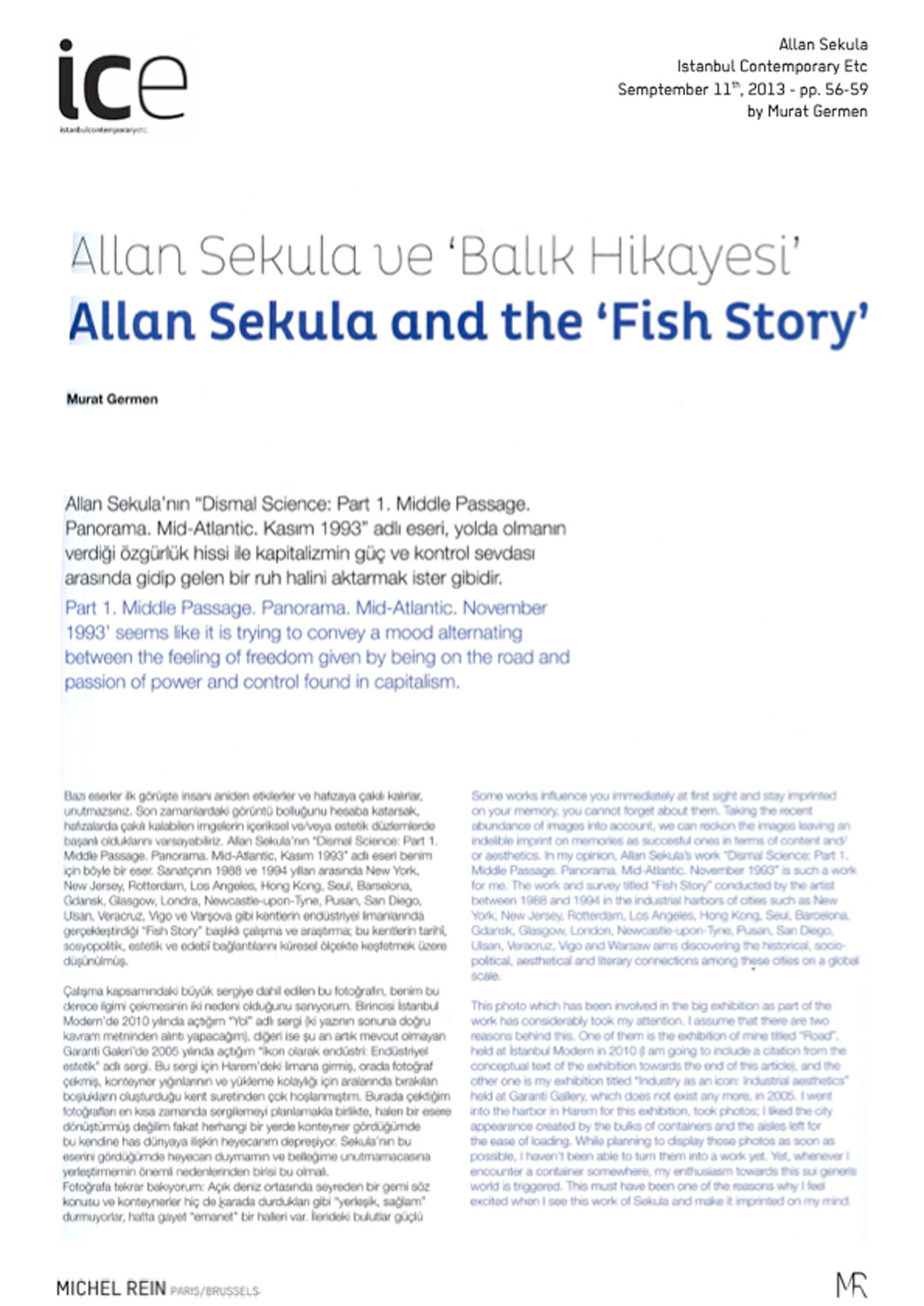 Allan Sekula and the  - istanbulcontemporaryetc