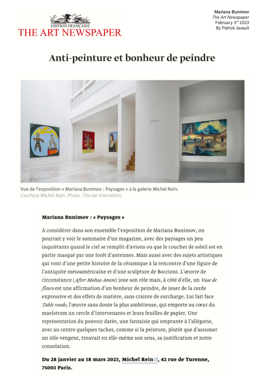 Anti-peinture et bonheur de peindre - The Art Newspaper