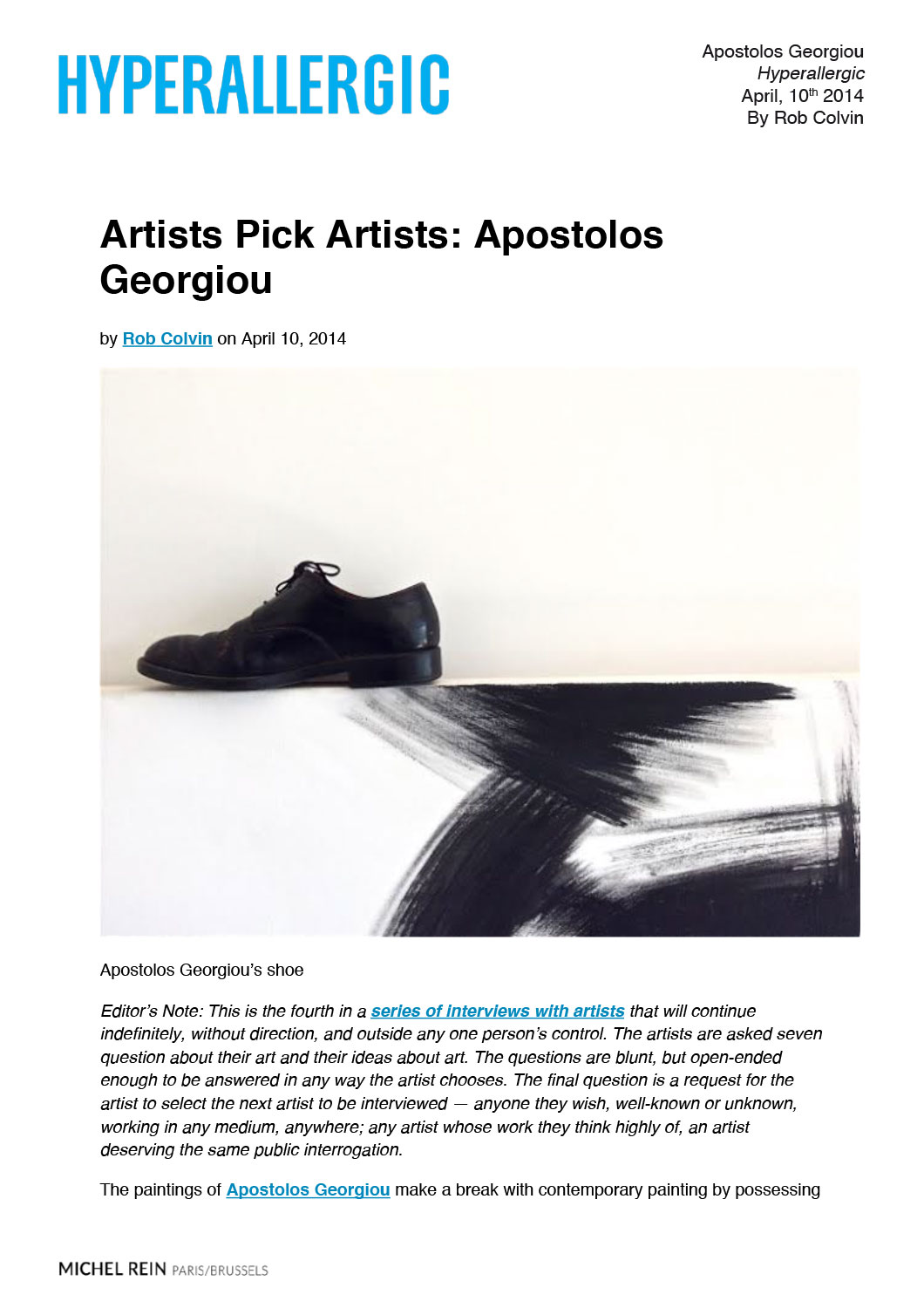 Artists Pick Artists: Apostolos Georgiou - Hyperallergic
