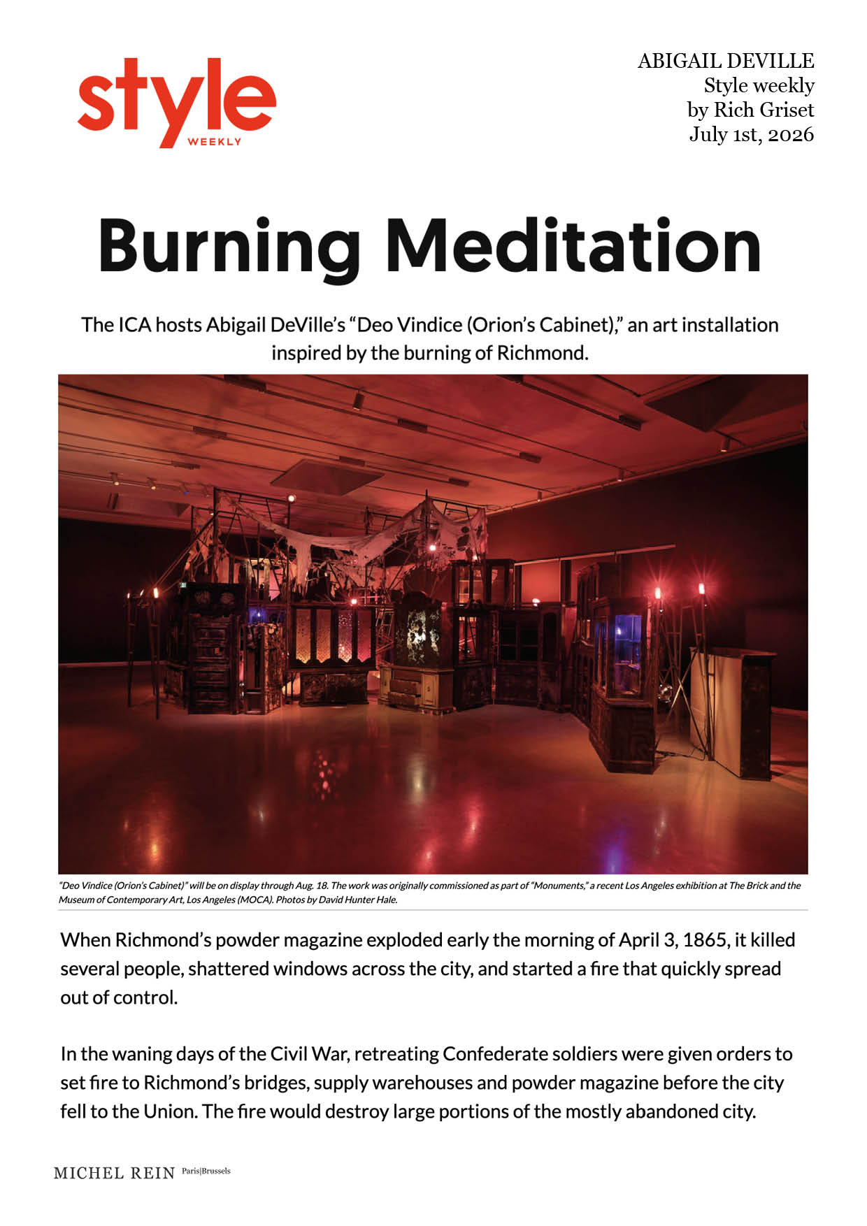 Burning Meditation - Style Weekly