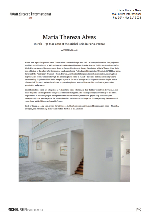 Maria Thereza Alves - Wall Street International