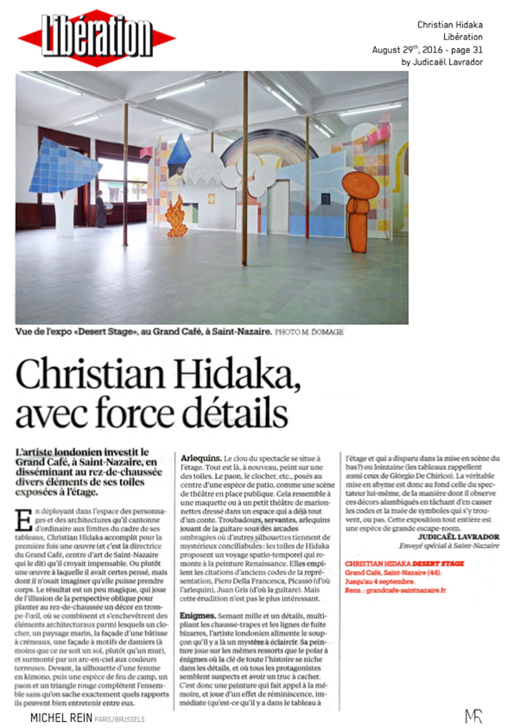 Christian Hidaka, avec force dtails - Libration