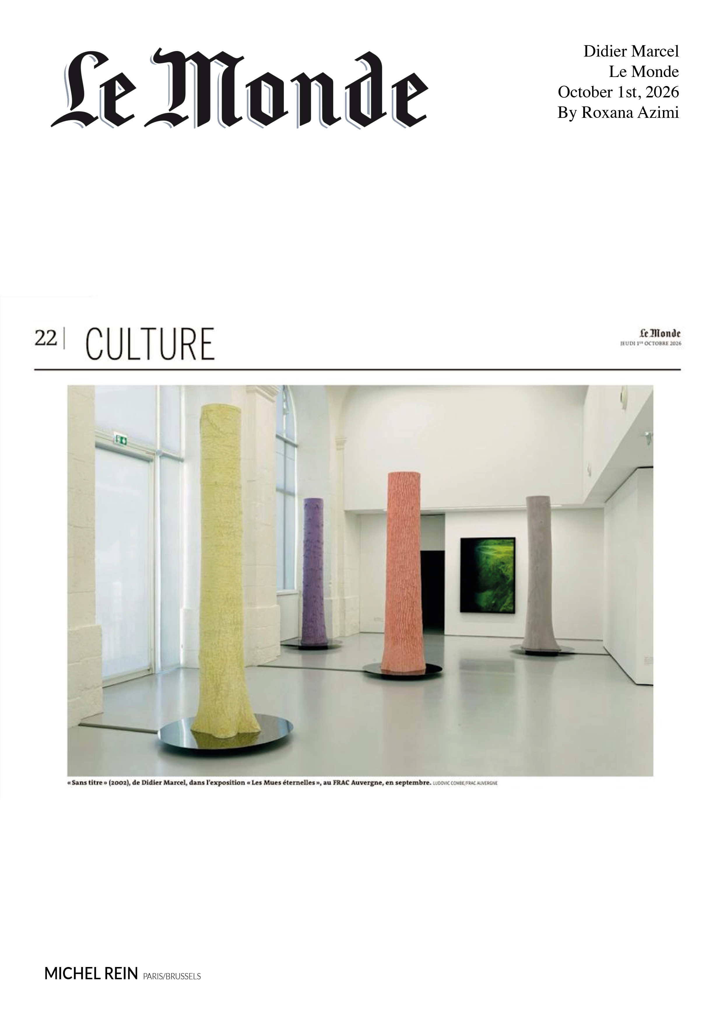 CULTURE - Le Monde