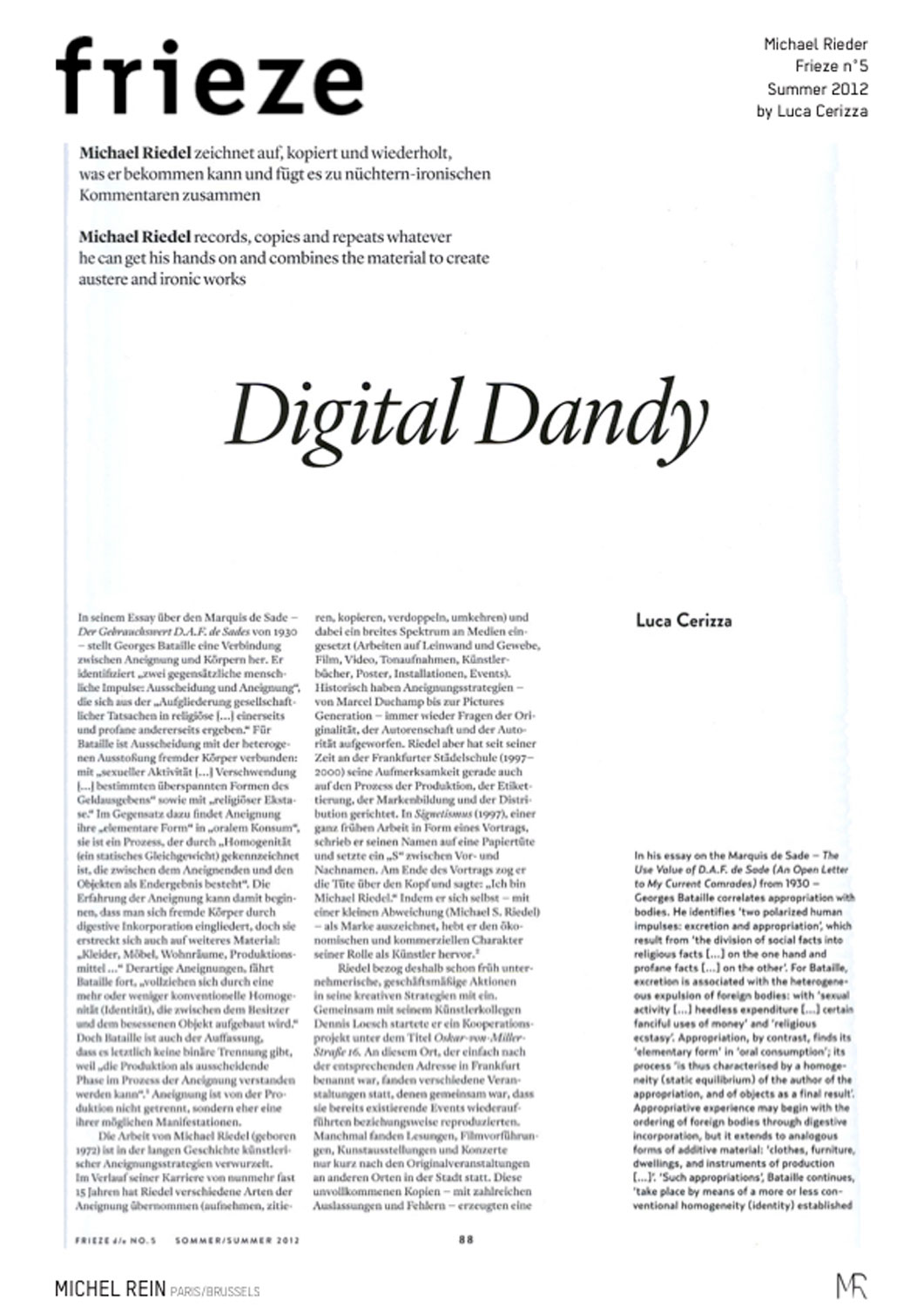 Digital Dandy - Frieze