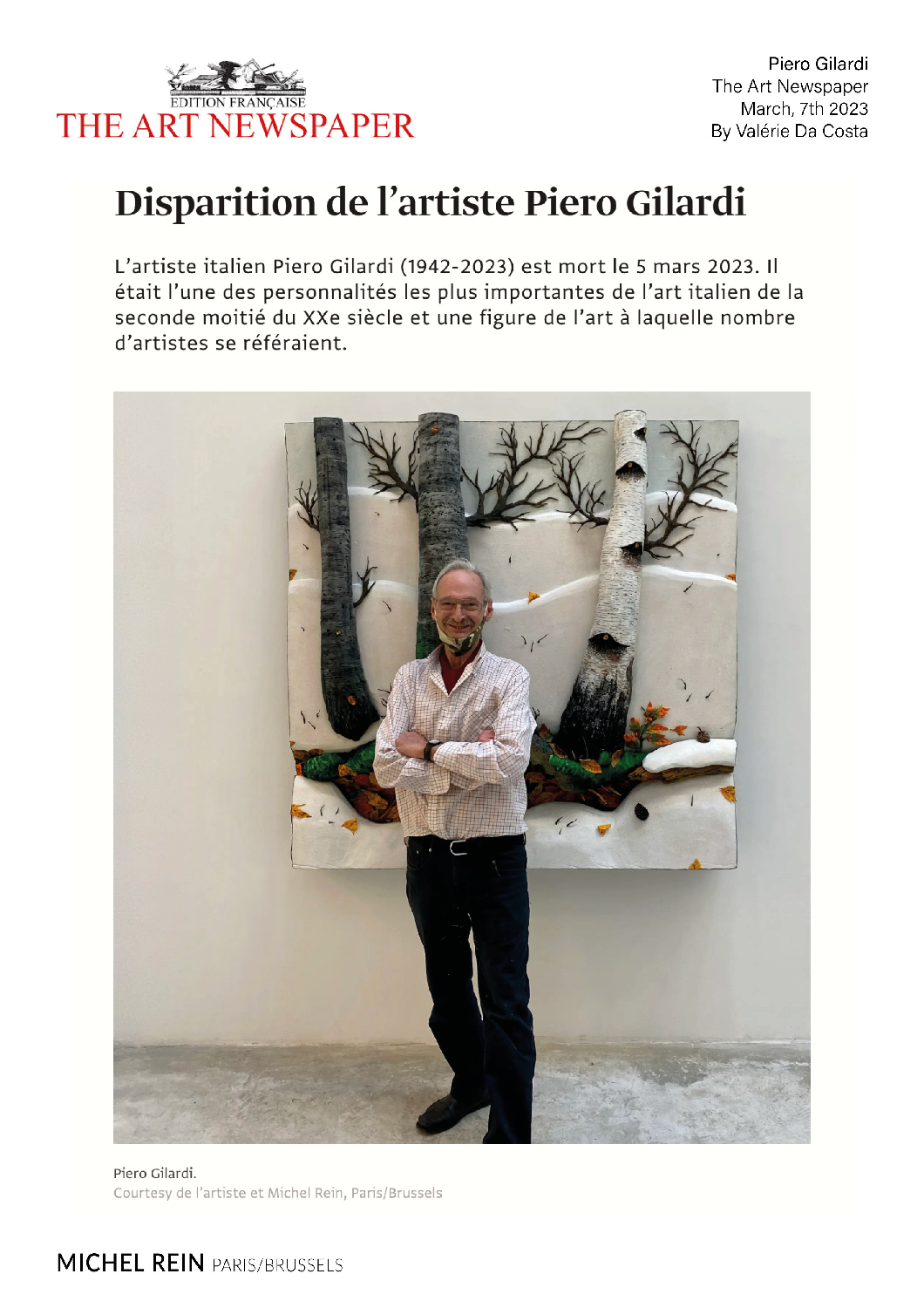 Disparition de l'artiste Piero Gilardi - The Art Newspaper