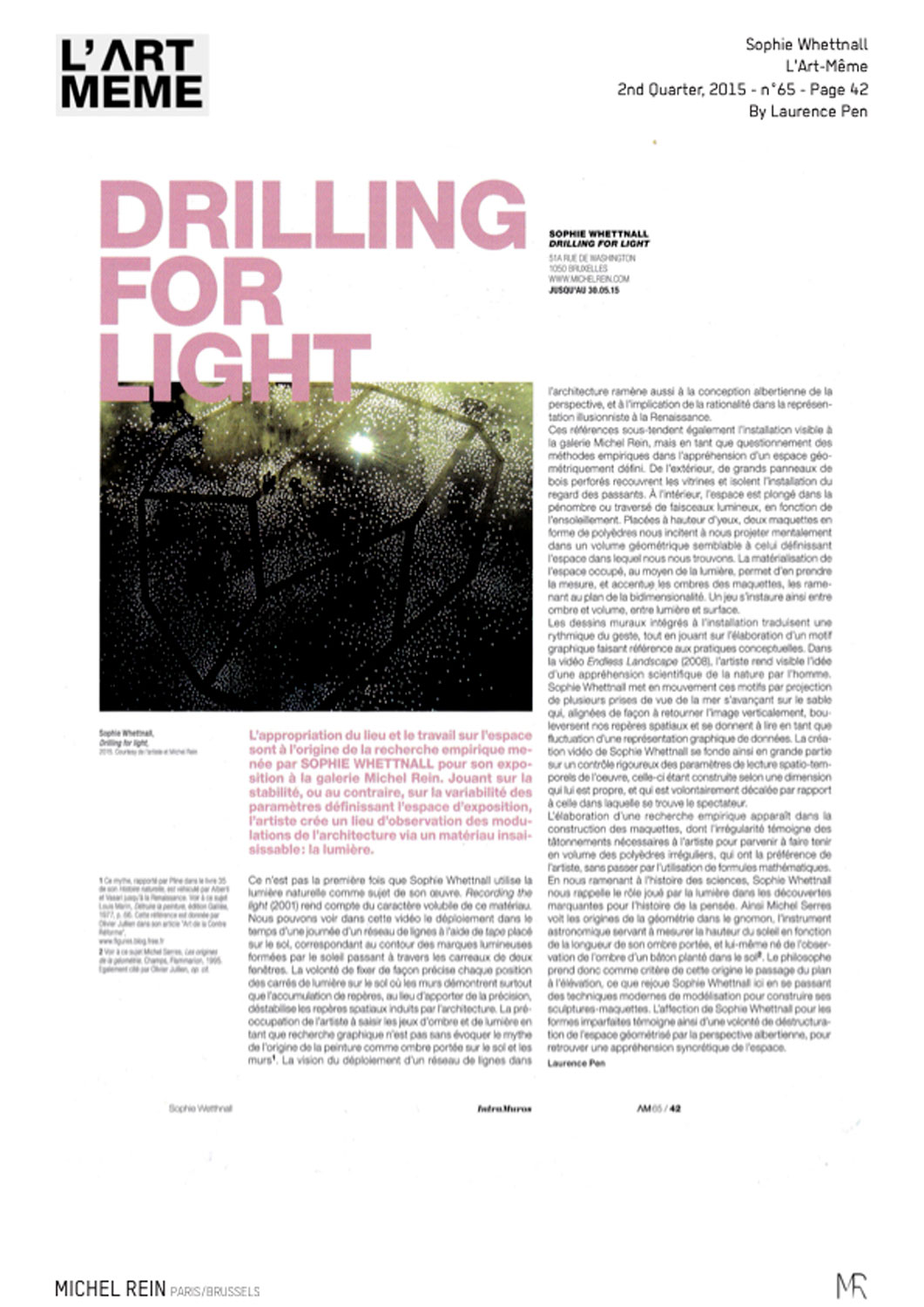 Drilling for light - L'art-Mme
