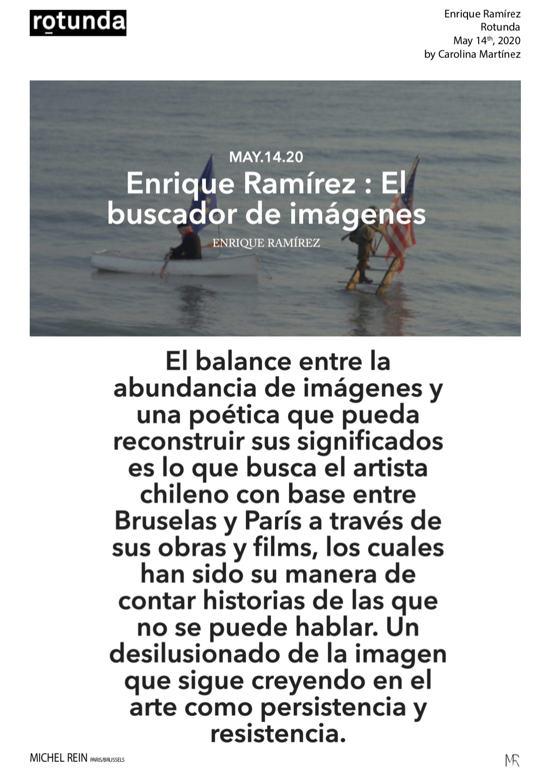 Enrique Ramrez : El buscador de imgenes - Rotunda