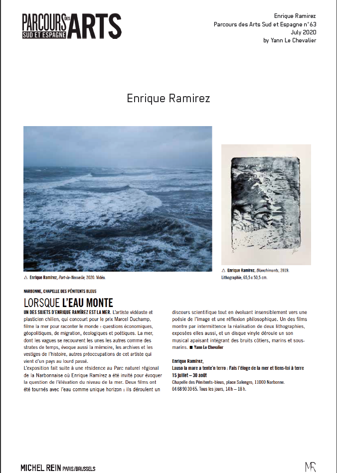 Enrique Ramirez - Parcours des Arts Sud et Espagne