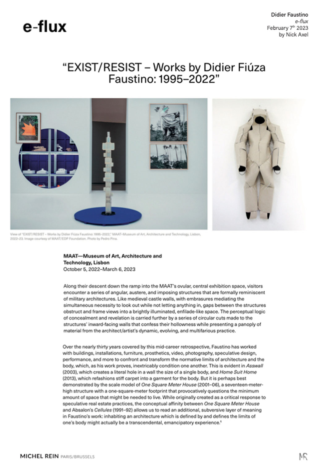 EXIST/RESIST – Works by Didier Fiúza Faustino: 1995–2022 - e-flux