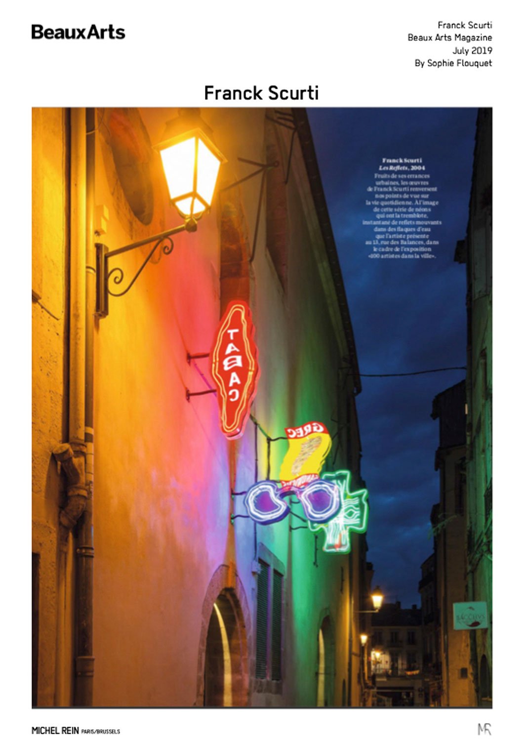 Franck Scurti - Beaux Arts Magazine