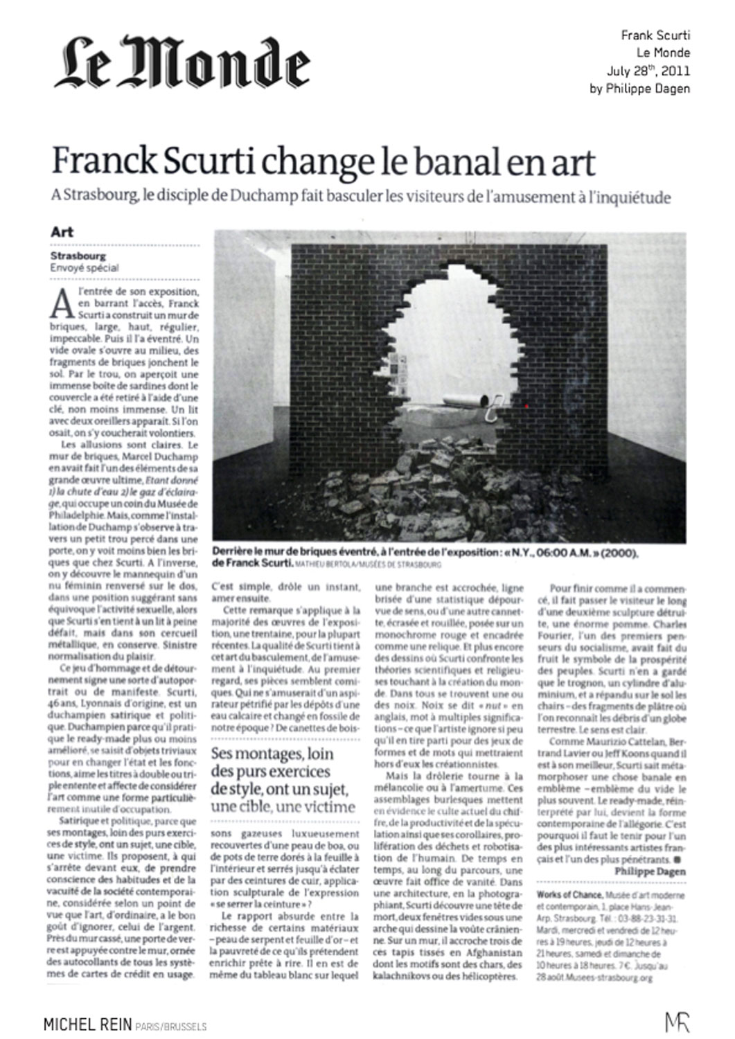 Franck Scurti change le banal en art - Le Monde