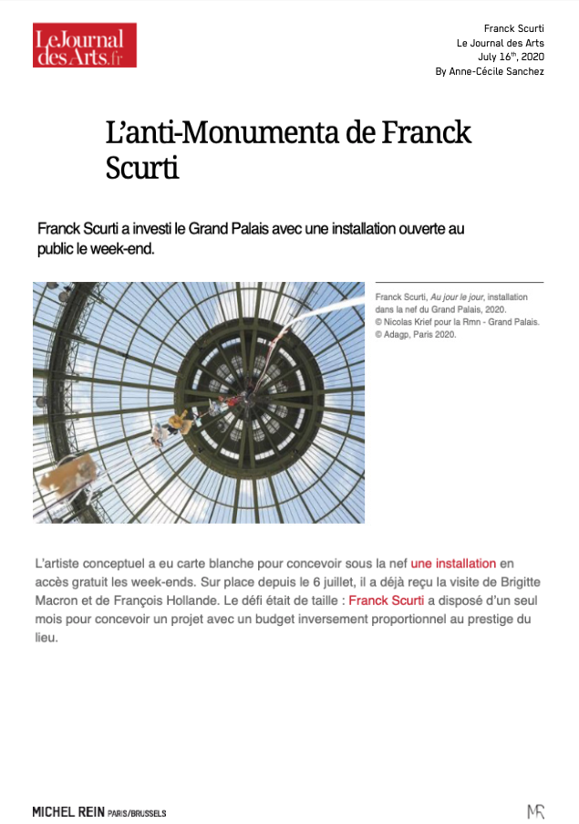 Franck Scurti - Le Journal des Arts
