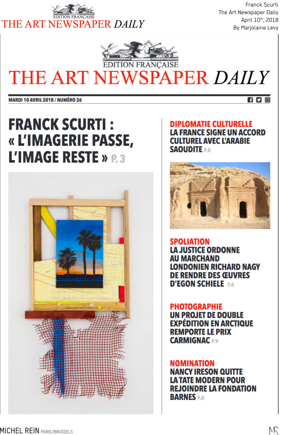 Franck Scurti - The Art Newspaper