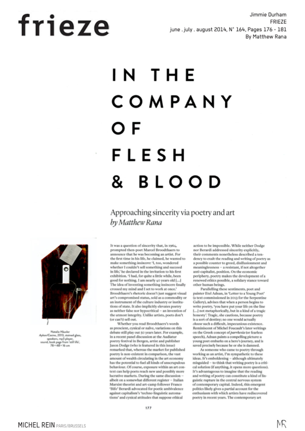 In the company of flesh & blood - frieze