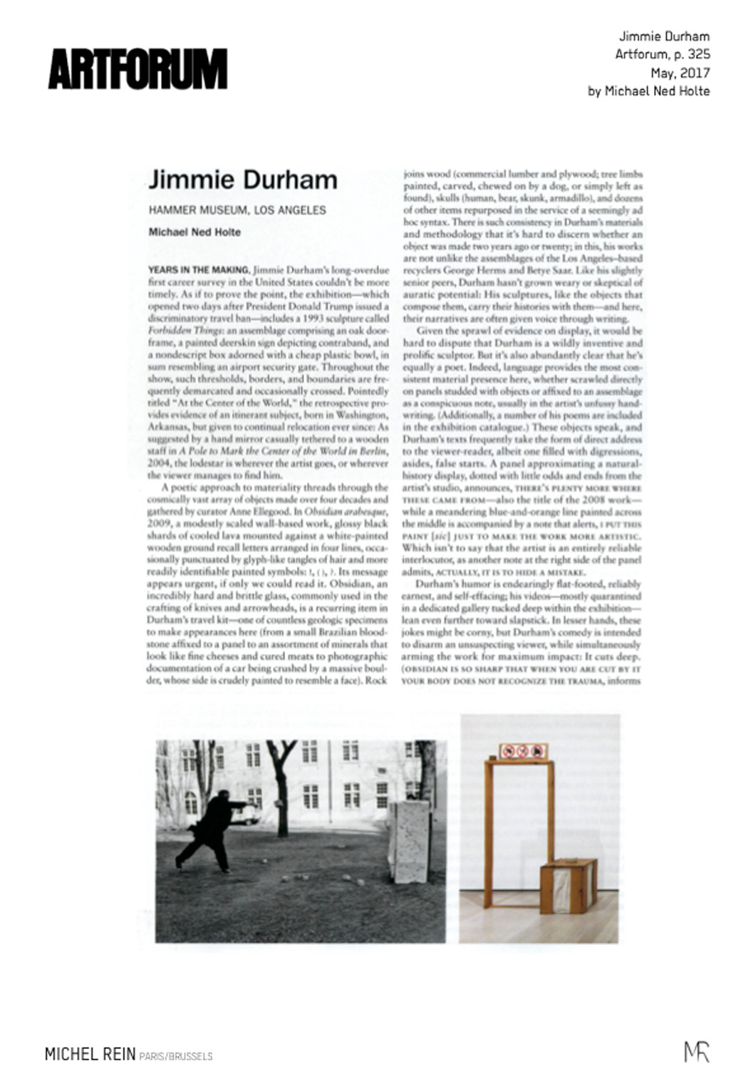 Jimmie Durham - Artforum