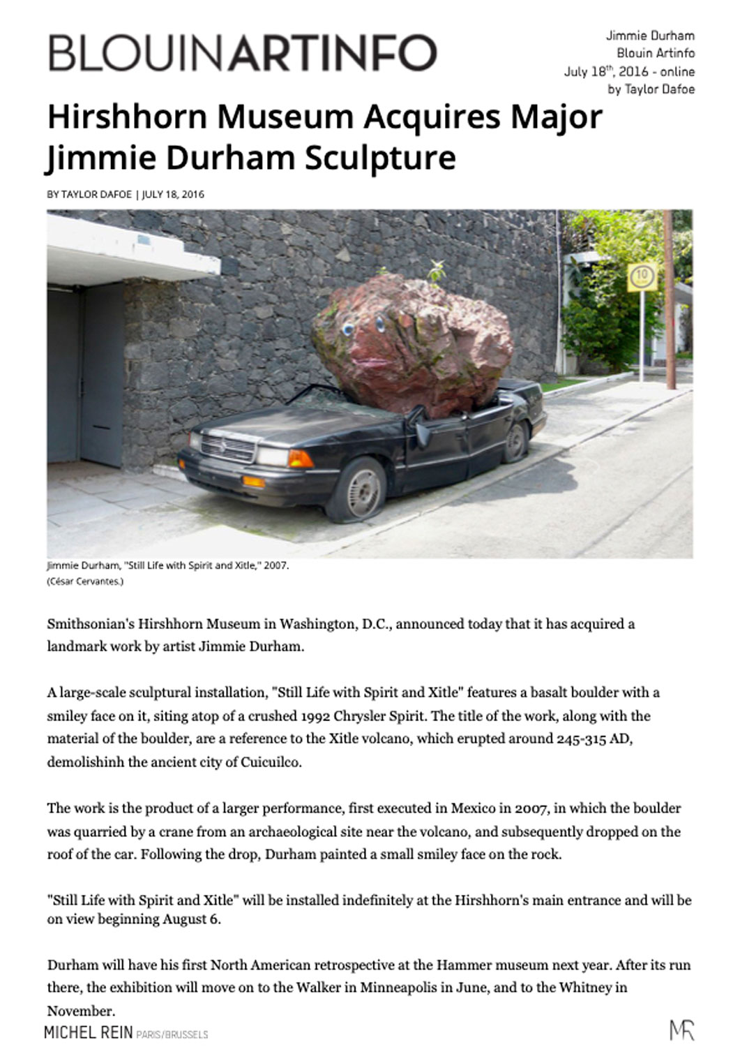 Jimmie Durham - Blouin Artinfo