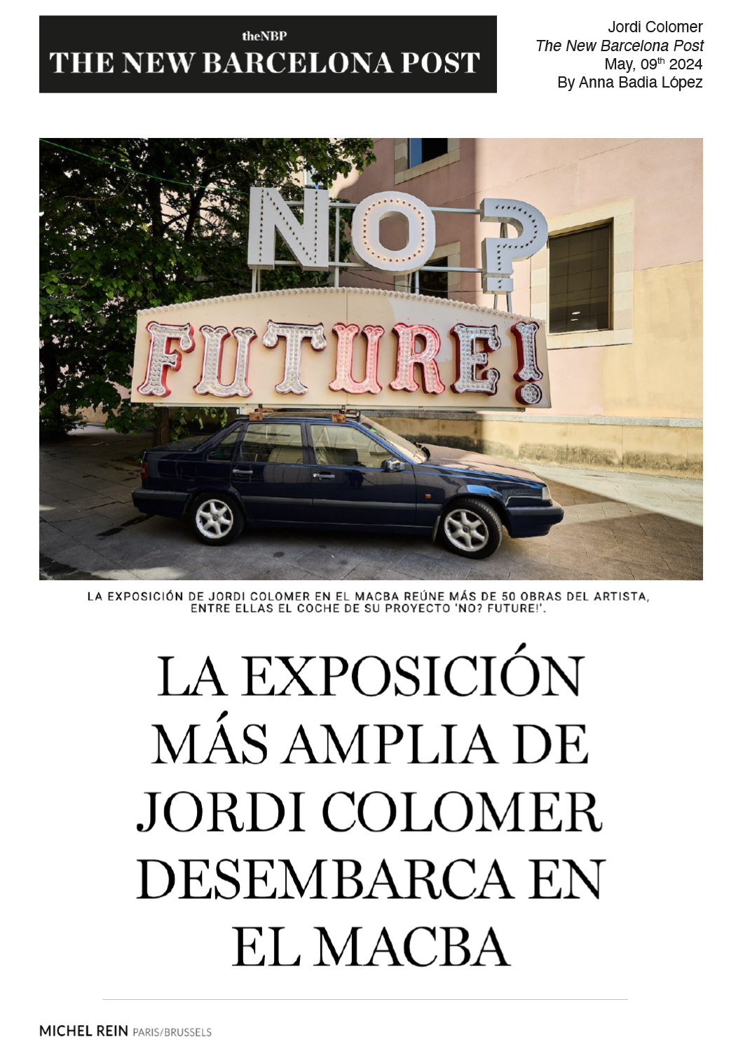 Jordi Colomer - The New Barcelona Post