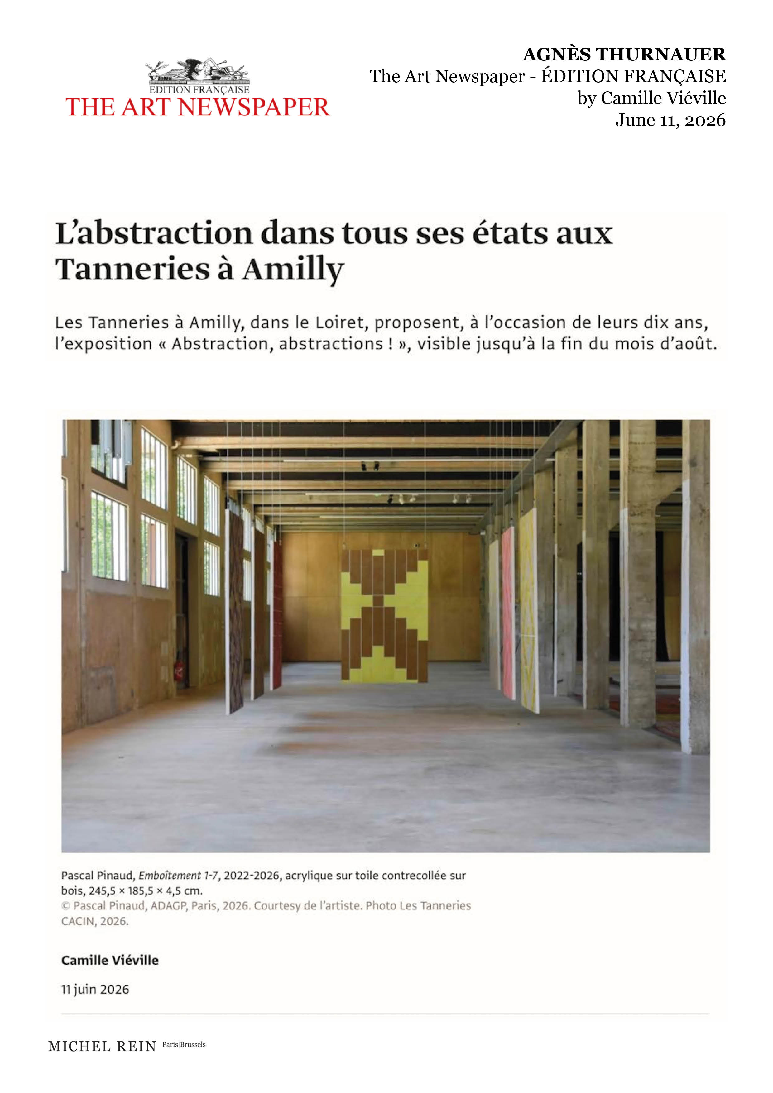 L'abstraction dans tous ses tats aux Tanneries  Amilly - The Art Newspaper
