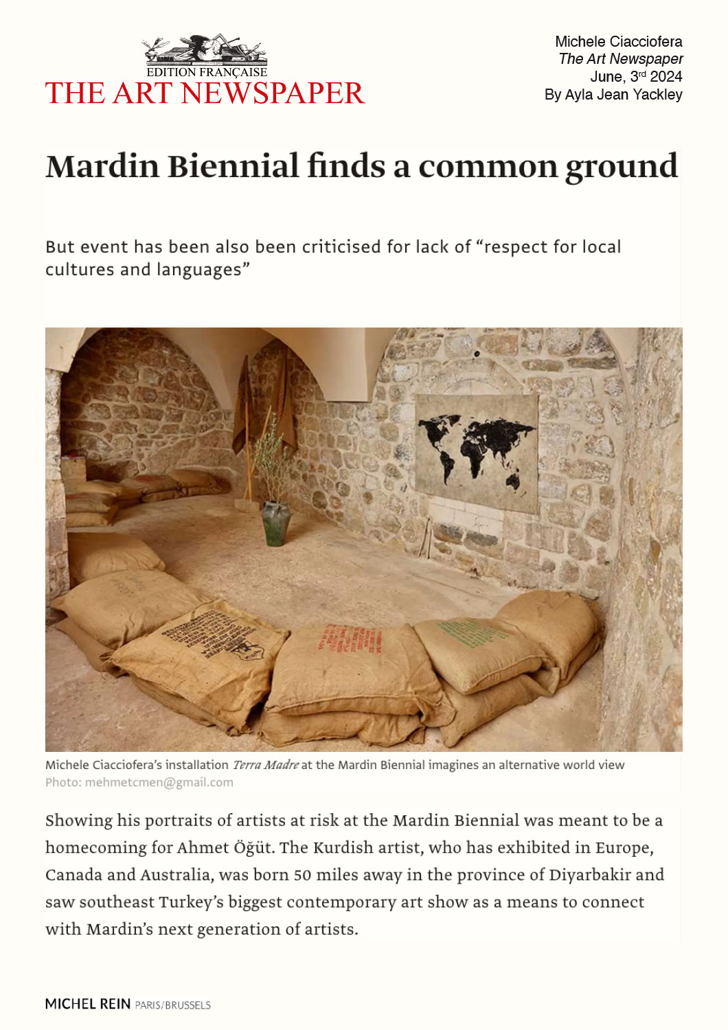 Mardin Biennial finds a common ground - The Art Newspaper