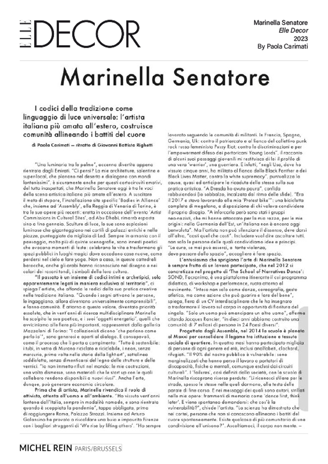 Marinella Senatore - Elle Decor