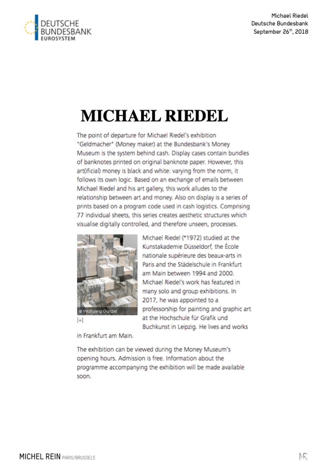 Michael Riedel - Deutsche Bundesbank
