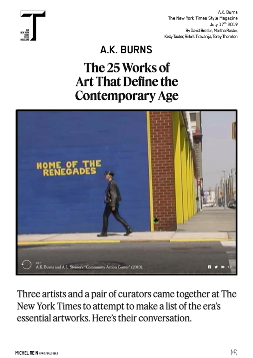 The 25 Works of Art That Define the Contemporary Age - The New York Times Style Magazine