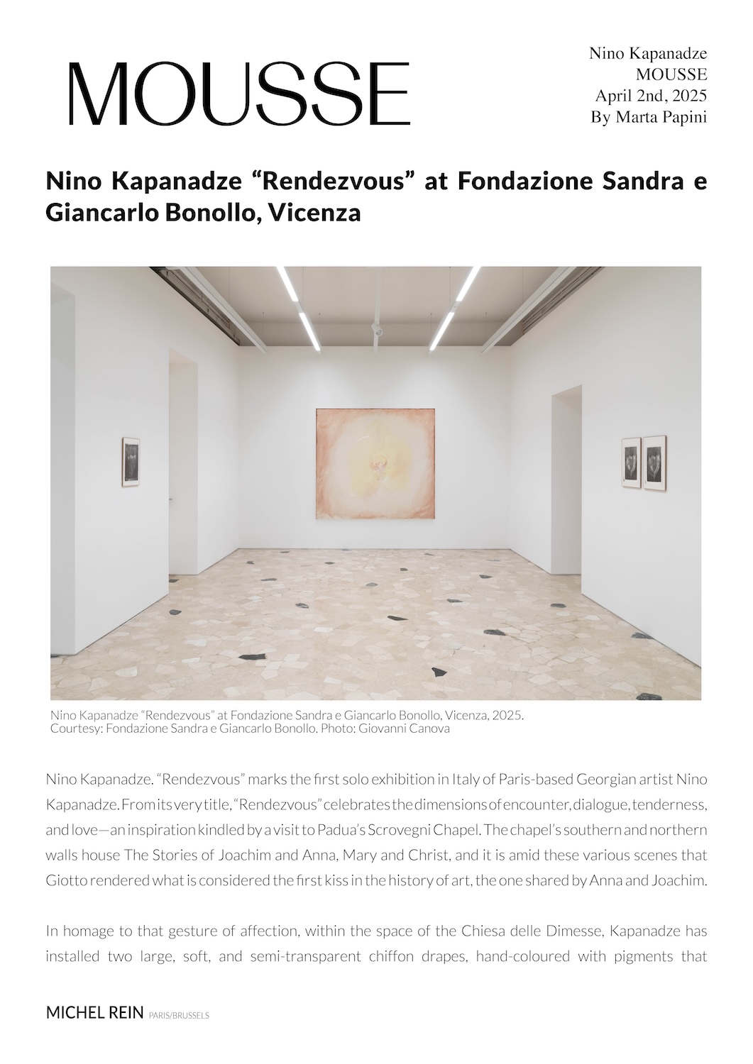 Nino Kapanadze &ldquo;Rendezvous&rdquo; at Fondazione Sandra e Giancarlo Bonollo, Vicenza - Mousse