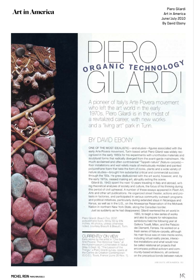Piero Gilardi. Organic Technology - Art in America
