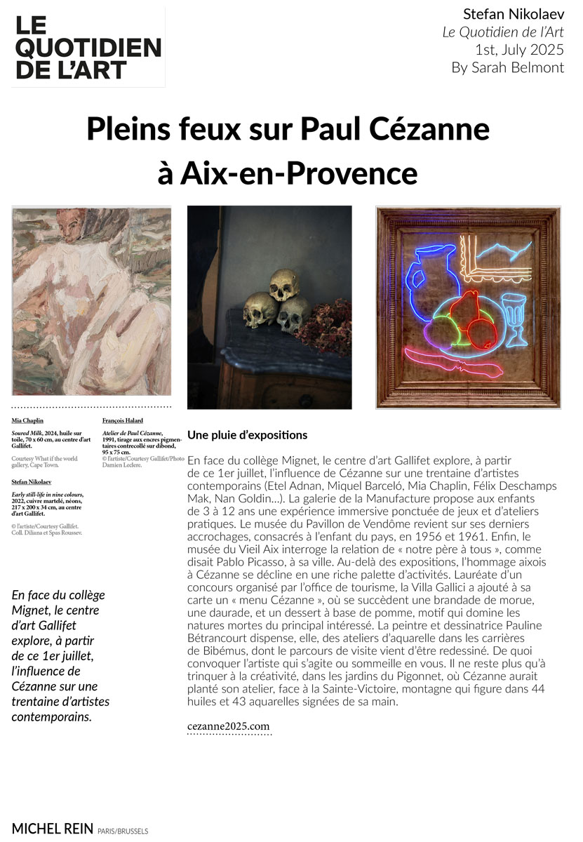 Pleins feux sur Paul Czanne Aix-en-Provence - Le Quotidien de l'art