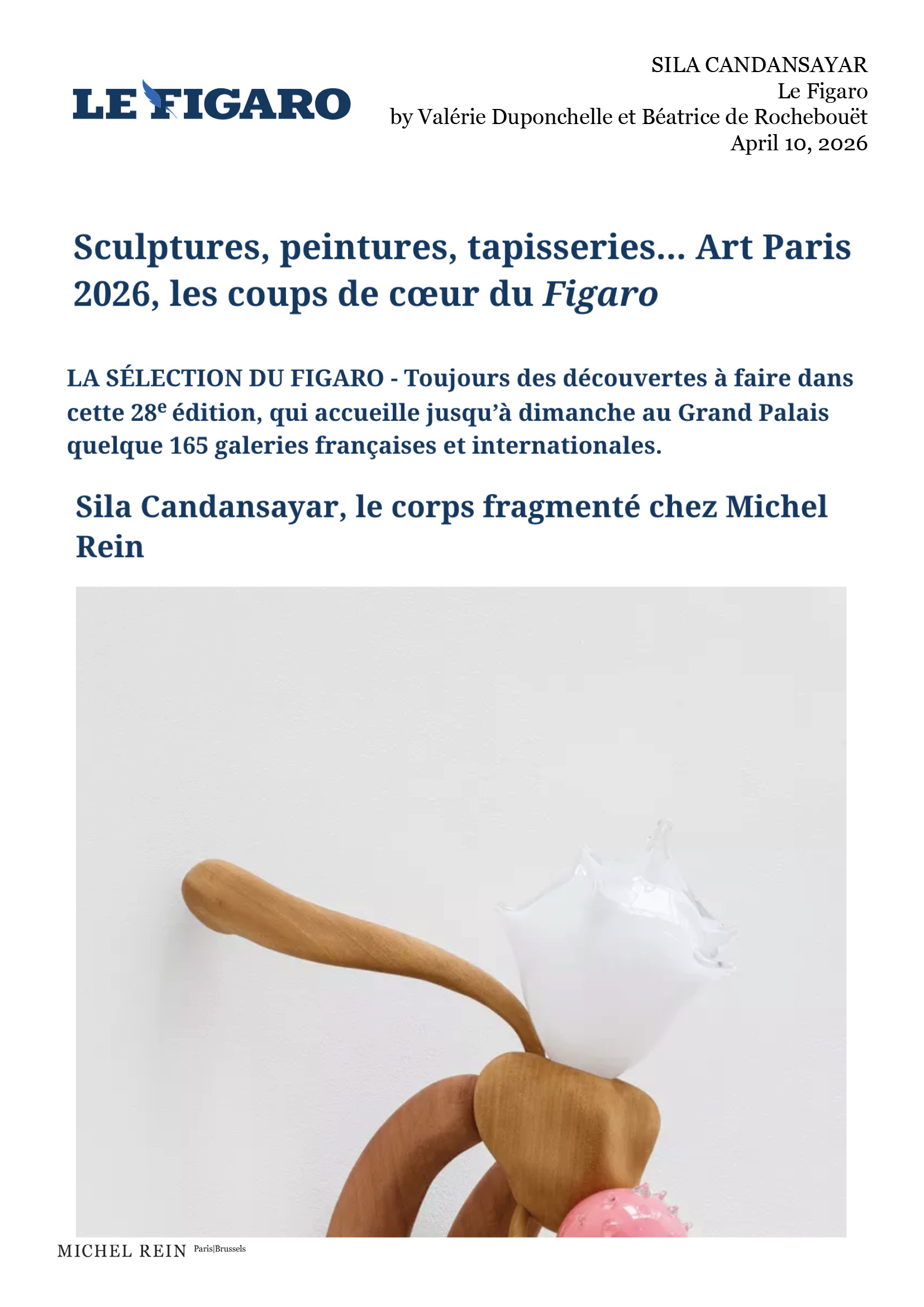 Sculptures, peintures, tapisseries... Art Paris 2026, les coups de c�ur du Figaro - Le Figaro