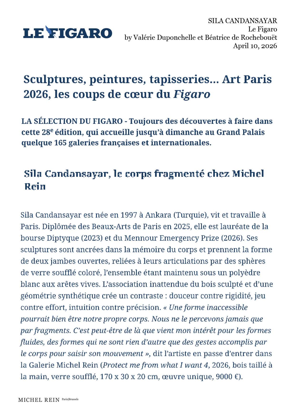 Sculptures, peintures, tapisseries... Art Paris 2026, les coups de c�ur du Figaro - Le Figaro