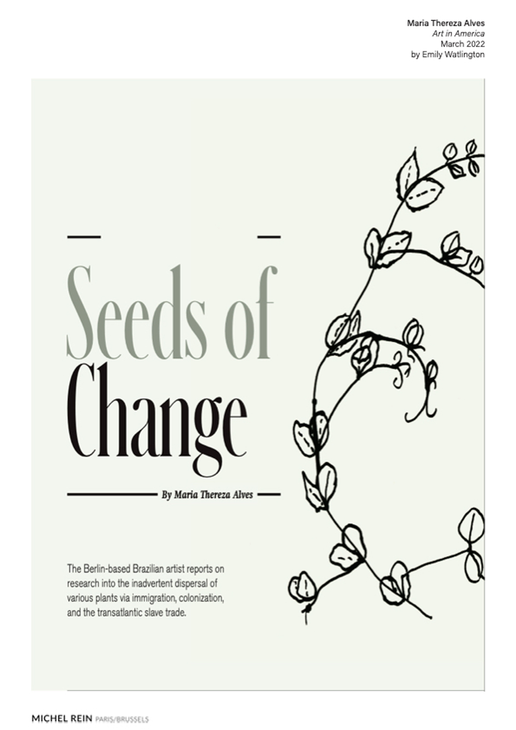 Seeds of Change - Art in America