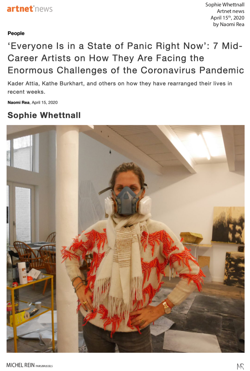 Sophie Whettnall - Artnet news