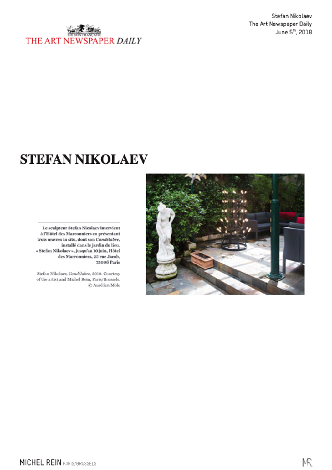 Stefan Nikolaev - THE ART NEWSPAPER
