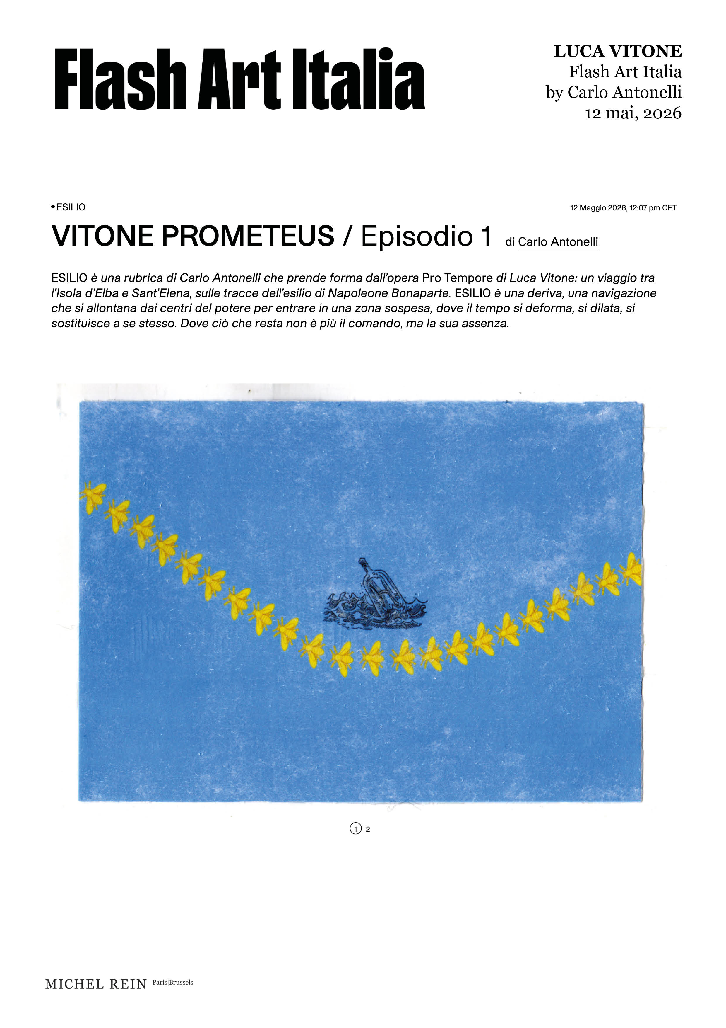 VITONE PROMETEUS / Episodio 1 - FlashArt Italia